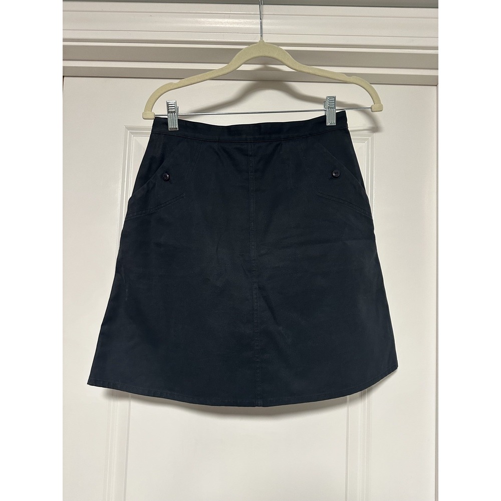 A.P.C. Rue Madame Paris, A-Line Cotton Skirt, Black, Size‎ 36
